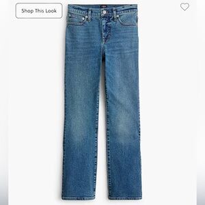 Like New! J Crew Mid-rise flare crop jean stretch Med Marlin Wash sz 30